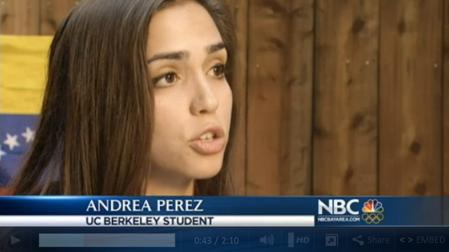 Andrea Perez as a UC Berkeley student <a rel="nofollow" href="http://www.nbcbayarea.com/on-air/as-seen-on/UC-Berkeley-Student