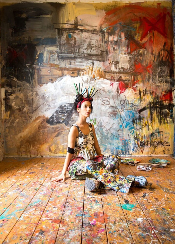 <p>Erin B “E.B” Fromkes in all her colorful glory</p>