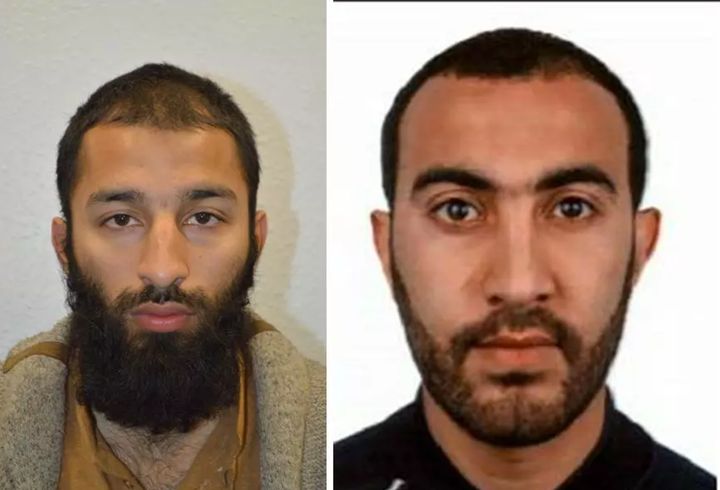 The other two men involved in the attack were Shazad Butt, left, and Rachid Redouane