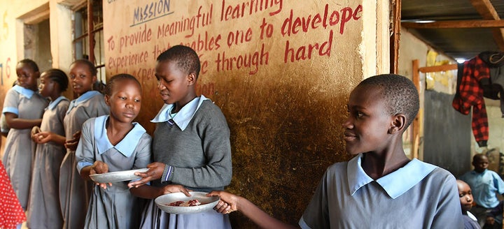 Senior class in Nairobi, Kenya. In many countries with IMF-supported programs public spending on education grew significantly faster than the economy of the country (photo: Xinhua/Sipa USA/Newscom)