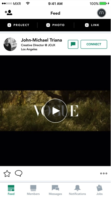 <p><em>The feed shows members’ artistic projects and recent updates</em></p>