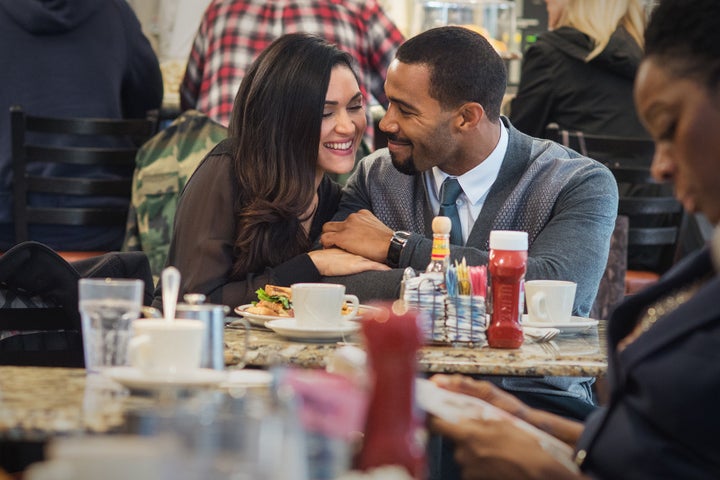Lela Loren and Omari Hardwick in <em>Power</em> on Starz.