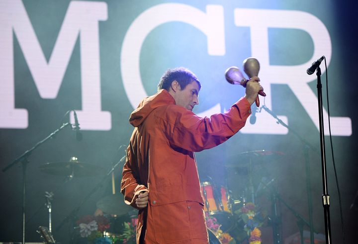 Liam Gallagher performs on stage during the One Love Manchester Benefit Concert