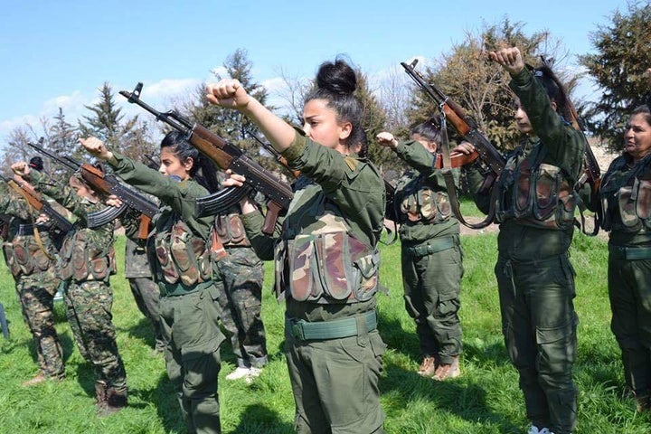 Assyrian/Syriac fighters training to fight terrorists