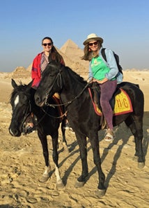 <p>Taz and Pam exploring Egypt.</p>