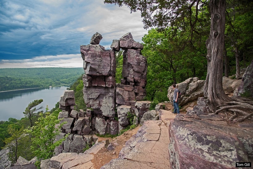 Devil’s Doorway, a rock formation high above Devi’s Lake.