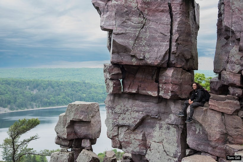 Resting inside Devil’s Doorway.