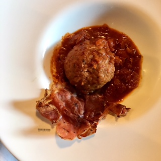 Wild boar meatball
