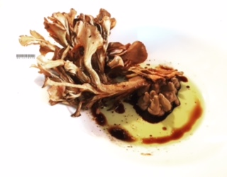 Fried hen of the woods mushroom