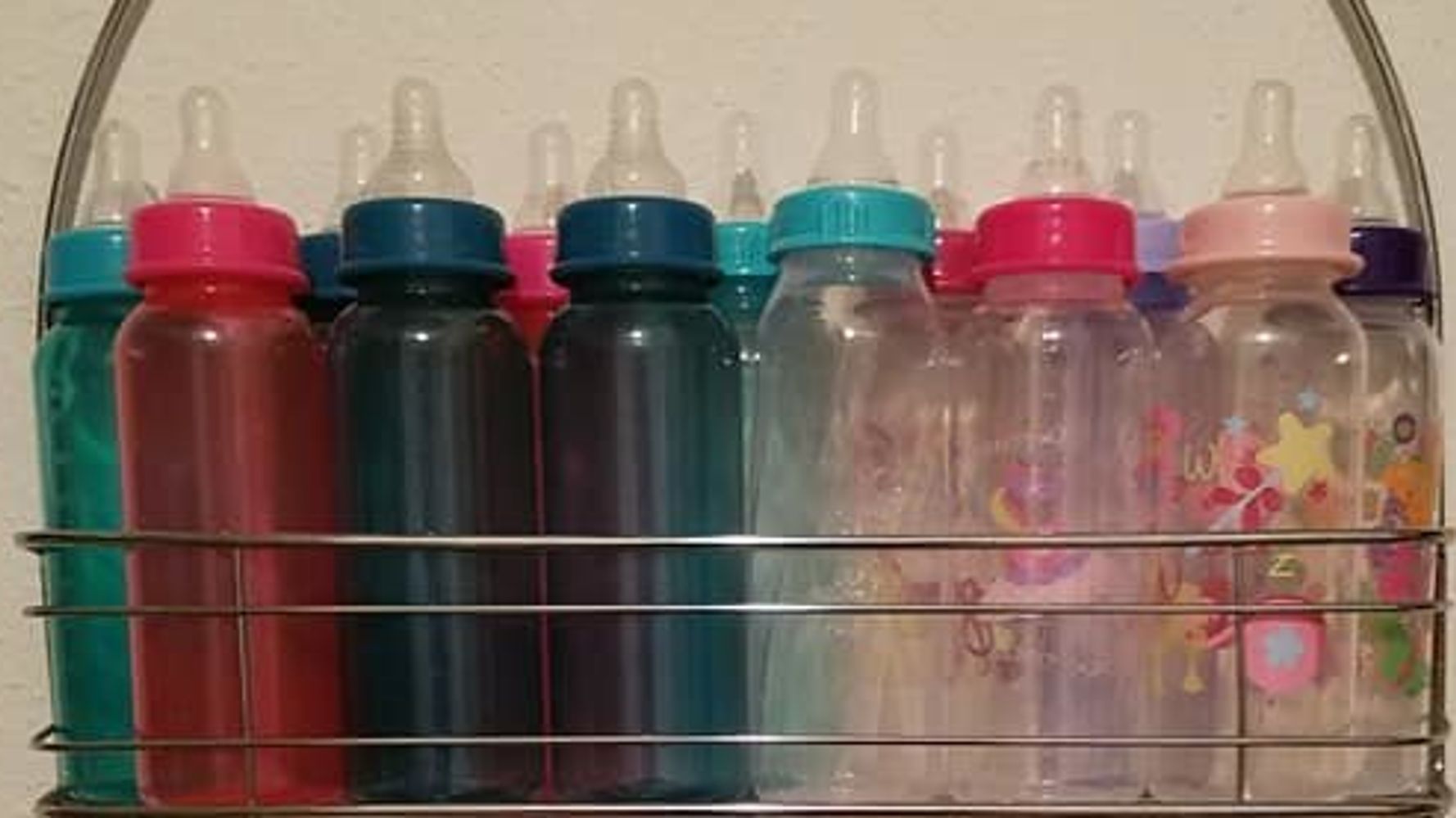 Genius Baby Bottle Storage Hack - Mom Uses Shower Caddy for Bottle