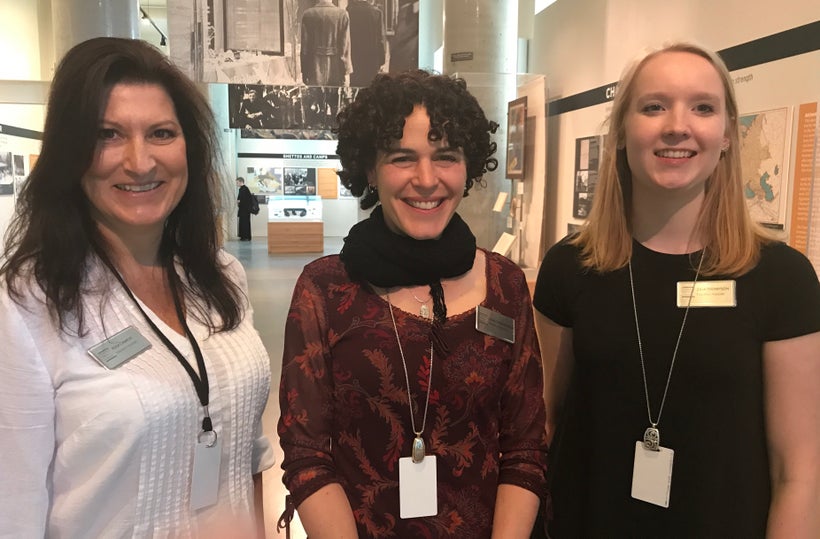 Rosa Compos (Education Assistant) Ilana Cone Kennedy (Director of Education) Julia Thompson (Education Associate) at the Holo