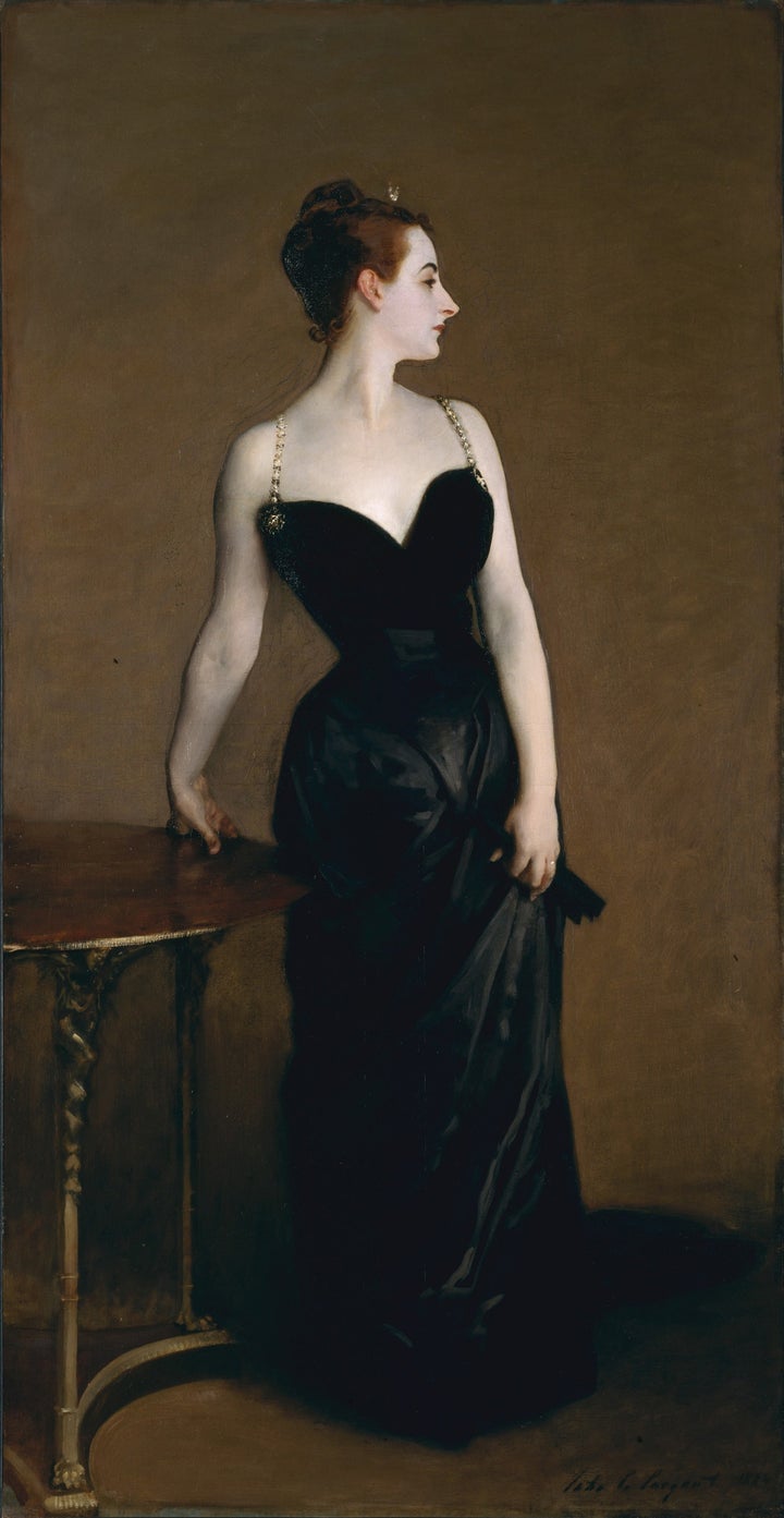 A portrait of Madame X (Madame Pierre Gautreau) by John Singer Sargent, 1884.