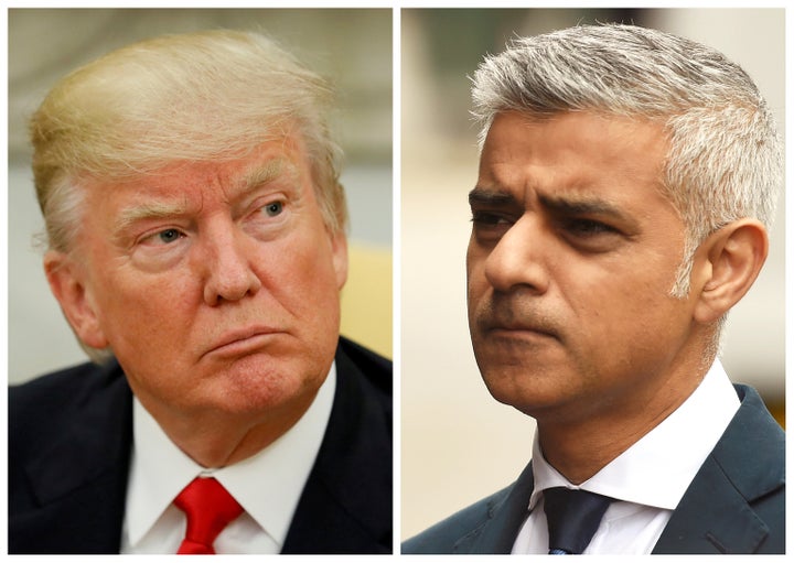 President Donald Trump and London Mayor Sadiq Khan