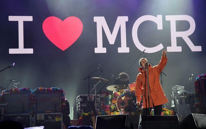 Liam Gallagher during his One Love Manchester set