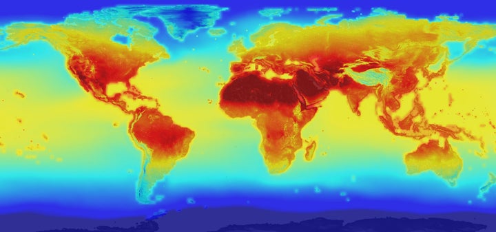 Mapping rising temperatures caused by burning fossil fuels.