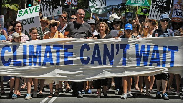 Earth Day marchers in Sidney Australia