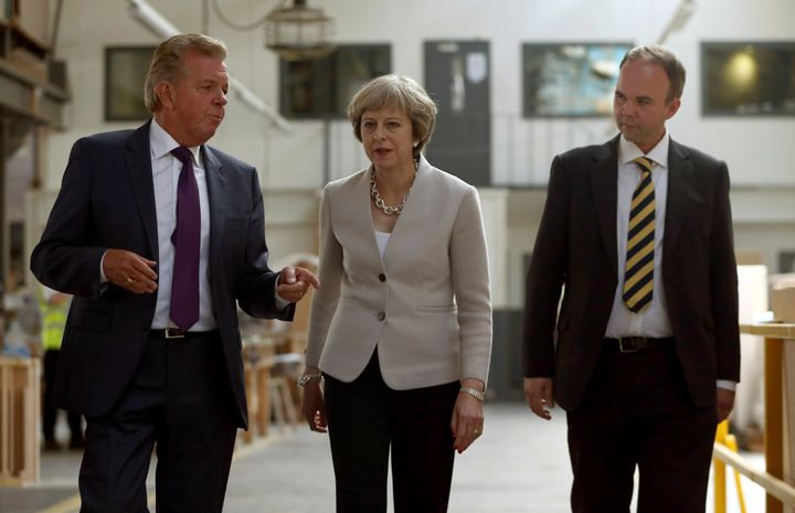 Gavin Barwell (right) with Theresa May on a campaign visit in Croydon Central.