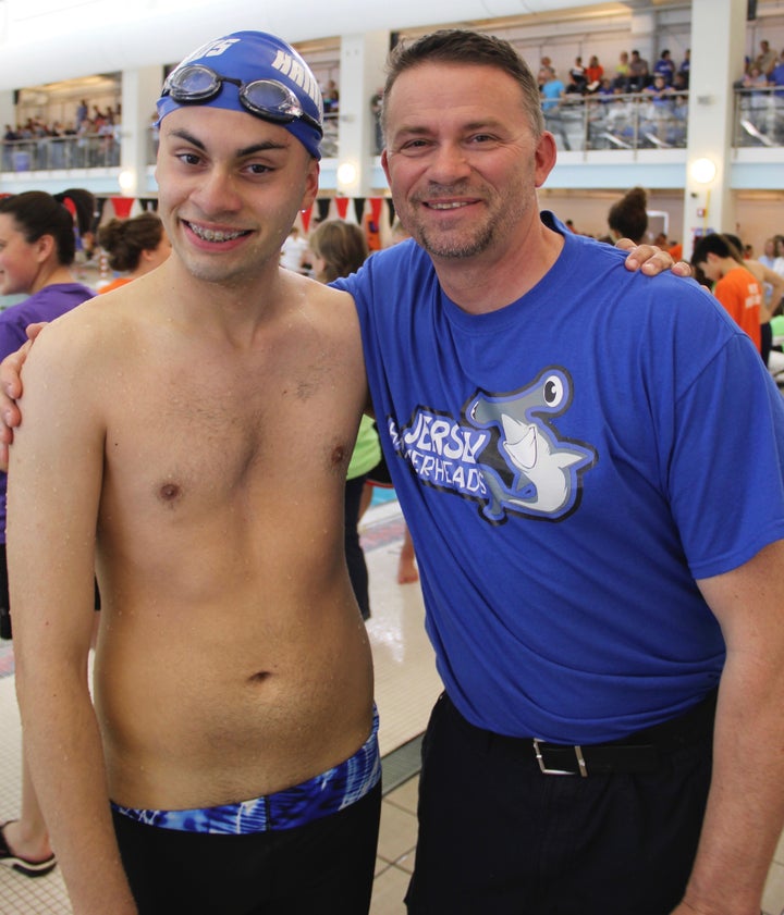 <p>Coach Mike and Mikey</p>