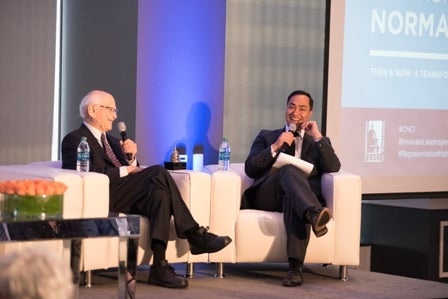 <p>TV producer Norman Lear; Rep. Joaquin Castro</p>