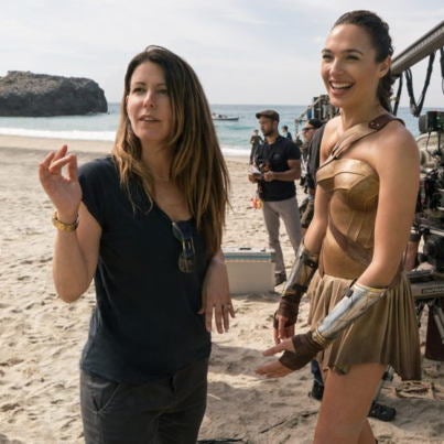 <em>Patty Jenkins on the set of Wonder Woman</em>