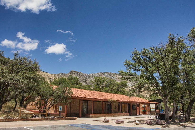 The visitor center offers a small museum, gift shop and advice on where to pick up trails.