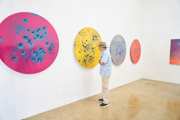 <p> Nicholas Hunt: Caliber Abstractions at Mugello Gallery (installation view)</p>