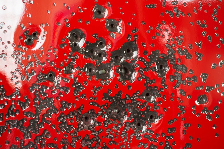 <p> Nicholas Hunt: Caliber Abstractions at Mugello Gallery (detail)</p>