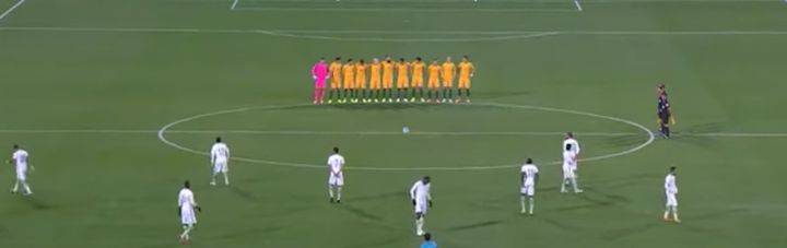 The Saudi Arabia team appeared not to observe the minute's silence held for the victims of the London terror attacks