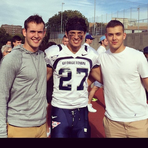 Jordan (right) and his brothers know the value of a healthy diet to sports performance