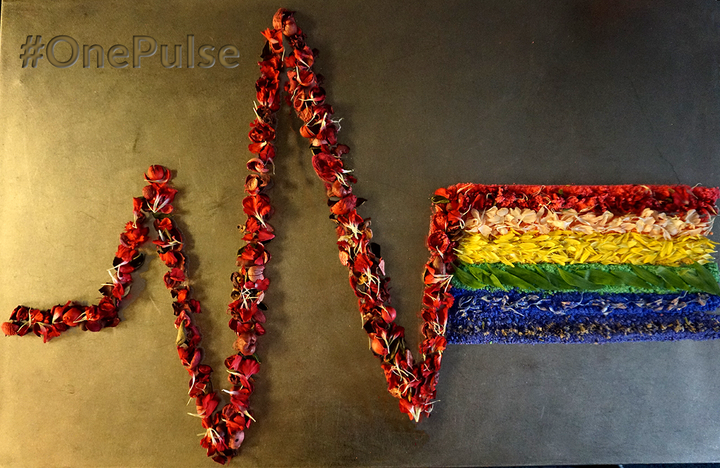 Memorial created in OutRight’s office for Orlando.