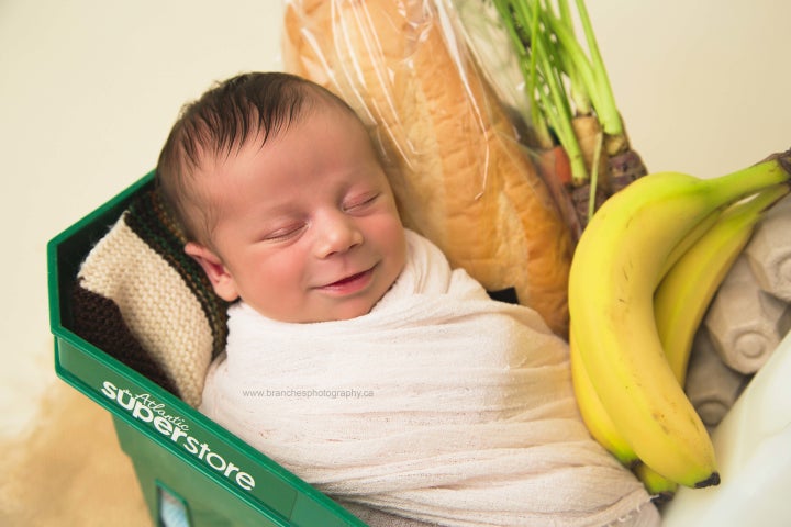 “The idea for the grocery basket shot came to mind right away!” the photographer said.