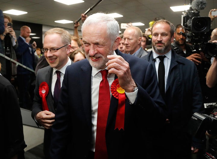 Corbyn and his Labour Party had reasons to smile on election night.