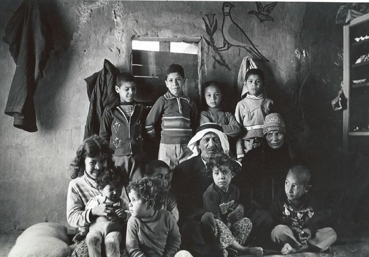 Mousa and his family in Jaramana Palestinian refugee camp in Syria.