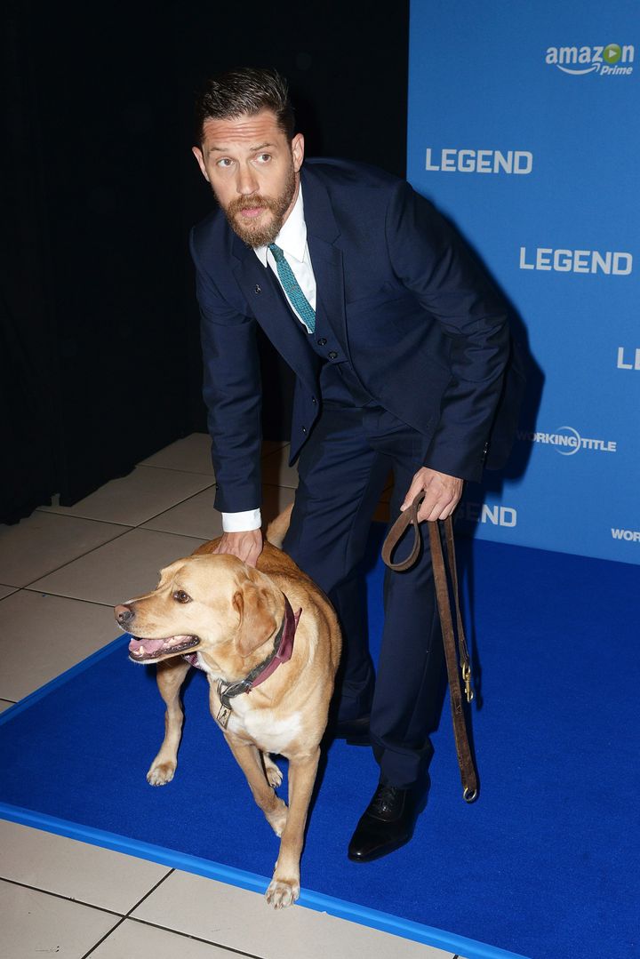 Tom and Woody at the 2015 'Legend' premiere 