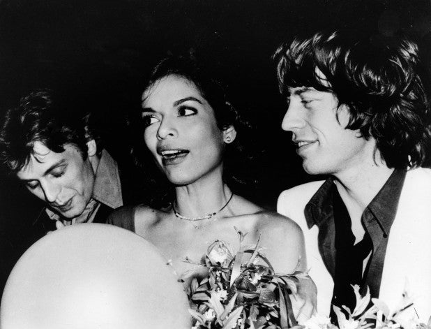 Mikhail Baryshnikov with Bianca and Mick Jagger at Studio 54.