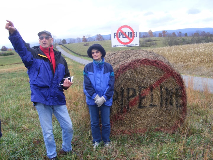 Fred and Bonnie Powell's farmland lies along the proposed route of the Atlantic Coast Pipeline through Augusta County, Virginia. "We're not against pipelines, but the location for this is terrible," Fred said in 2014.