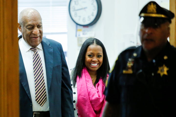 Bill Cosby arrives Monday for the first day of his sexual assault trial accompanied by actress Keshia Knight Pulliam, wh