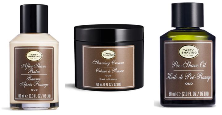Oud After Shave Balm, Oud Shaving Cream and Oud Pre-Shave Oil from The Art Of Shaving. 