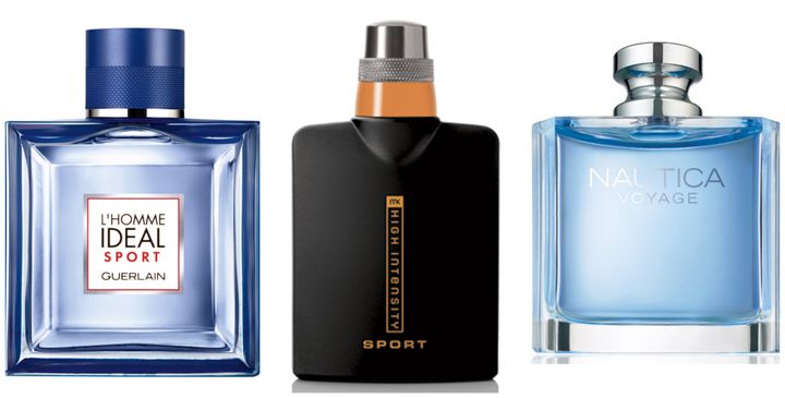 L’Homme Ideal Sport from Guerlain, High Intensity Sport Cologne Spray from Mary Kay and Nautica Voyage from Nautica. 