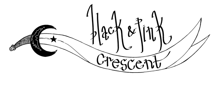 <p>Black and Pink Crescent logo</p>
