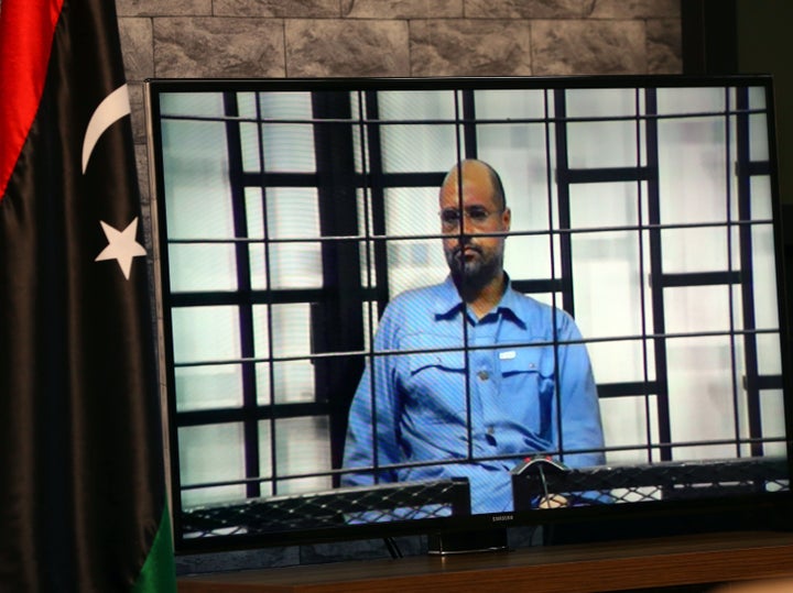 Judges question Saif al-Islam Gaddafi.