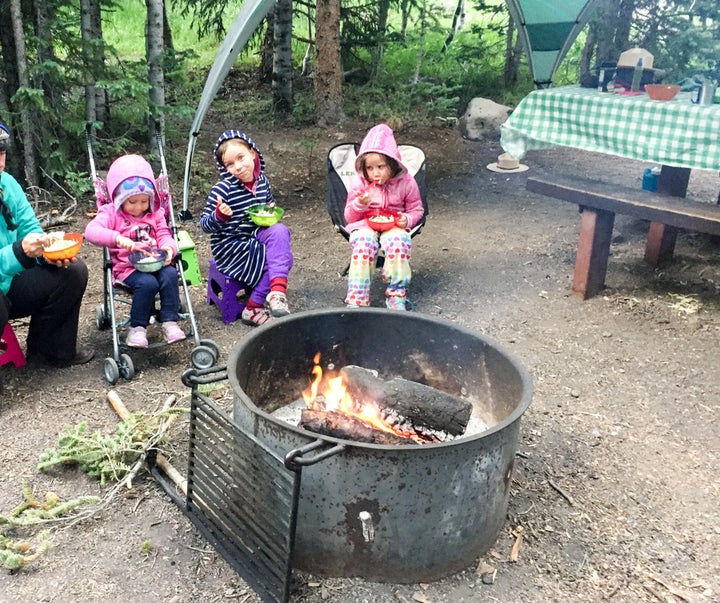 Breakfast, somewhere south of Steamboat Springs, Colorado.