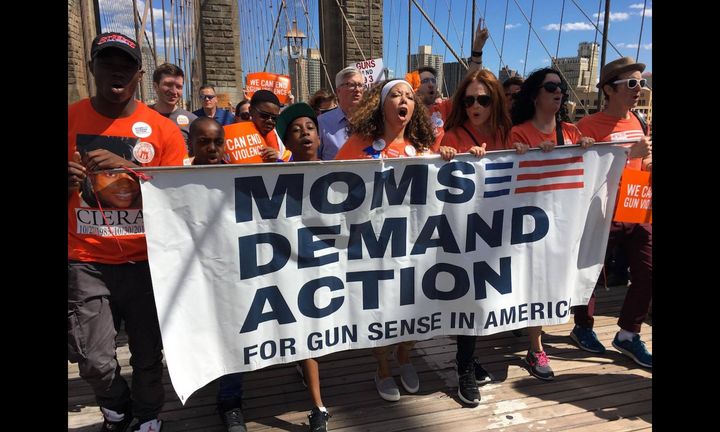 <p>Ms. McBath participating in this year’s #WearOrange march in Brooklyn, New York. </p>