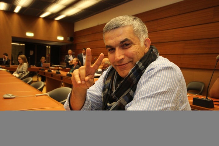 <p>Bahrain human rights defender Nabeel Rajab, jailed a year ago today, who has managed to write articles from his prison cell.</p>