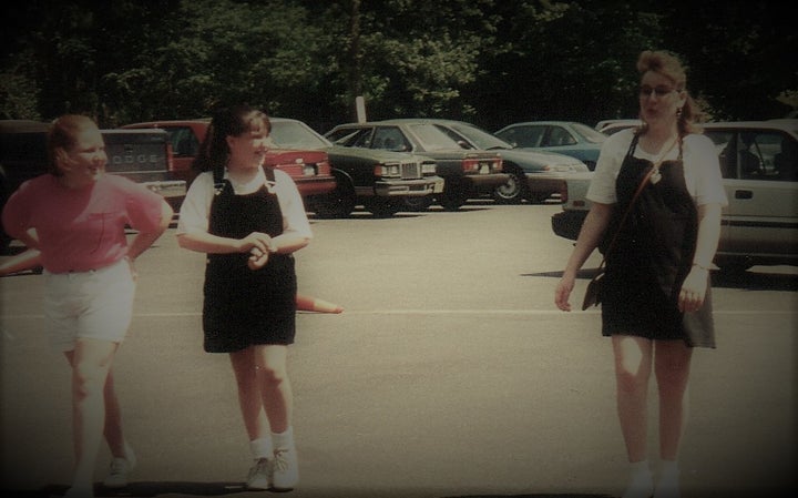 June 3, 1995 arriving at my baby shower with my nieces Stacey and Laura walking me in for the “surprise”. 8 days prior to Lori’s sudden cardiac arrest.