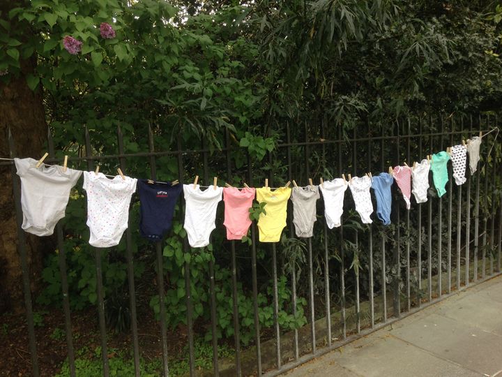 The washing lines will be on display in locations around London on Thursday 15 June. 