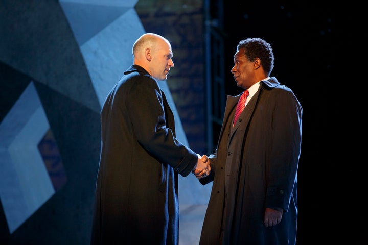 Corey Stoll and John Douglas Thompson in The Public Theater’s Julius Caesar