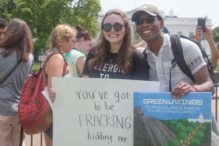 Charles and friend, Selena, at the People’s Climate March 2017 in Washington, DC. 