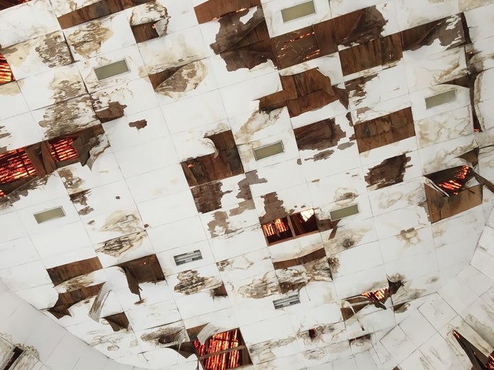 The ceiling of Arte Moris has been neglected for a while.