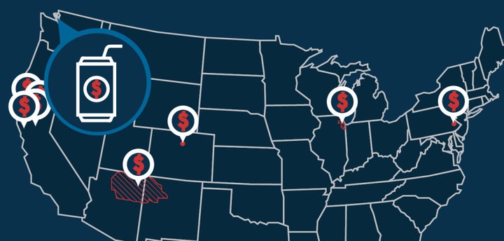 Click here for an interactive view of this map featuring sugary drink tax sites by location.